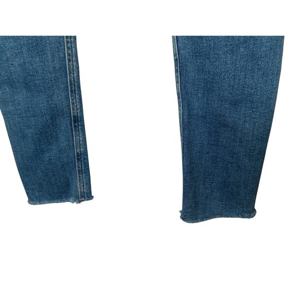 Rag & Bone Cate Mid-Rise Skinny Jeans Size 23 Distressed Blue Wash Ankle Raw Hem - Picture 11 of 16